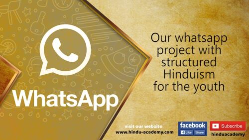 Our whatsapp project with structured Hinduism for the youth
