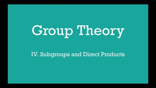 Subgroups and Direct Products