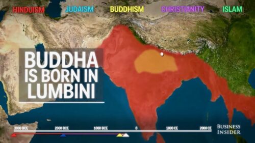 Animated Map Shows How The Top 5 Religions Spread Around The World Through History