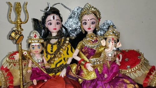 How to   Barbie dolls making Shiva and Parvati devi #ganesha#murugan