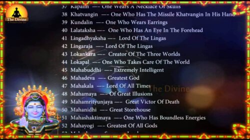 108 Names of Lord Shiva with English Meaning | MAHA SHIVARATRI 2016