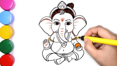Ganesh Chaturthi Special | Draw Cute Bal Ganesha | Lord Ganesha Painting | How to Draw Ganpati