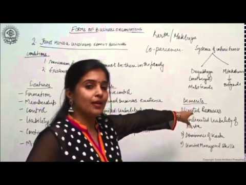 Joint Hindu Family Business - CBSE Class XI Business Studies by Ruby Singh
