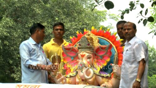 Worshipping India's elephant god: Ganesh Charturthi procession in Delhi