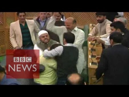 'Beef party': Indian BJP MPs beat Muslim in Kashmir assembly - BBC News