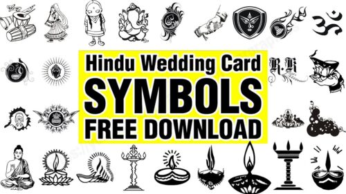 Hindu Wedding Card Symbols, Clip-Arts & Vectors in CorelDRAW Format