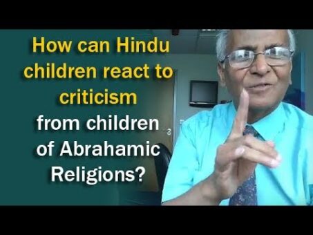 How can Hindu children react to criticism from children of Abrahamic Religions?