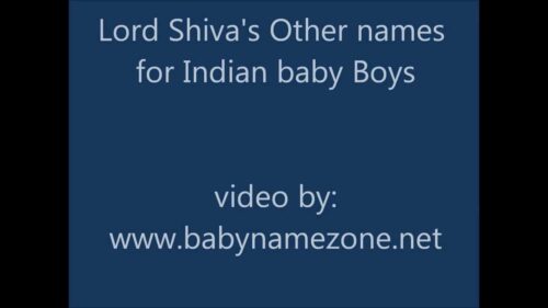 Lord Shiva Names For Indian Baby Boys