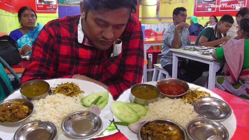 Rice - Fish - Vegetables @ 80 rs | Jasoda Hindu Hotel ( Hazarduari Murshidabad Lalbagh )