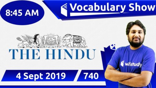 8:45 AM - Daily The Hindu Vocabulary with Tricks (4 Sept, 2019) | Day #740