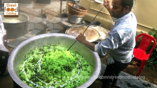 #Amazing Cooking Green Rice Prepared 300 People Hindu Function || Street Food Catalog