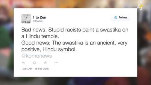Hindu Temple Vandalized With Ignorant Racism
