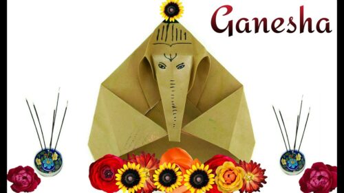 Origami  "Lord Ganesha |Ganapathi - Elephant 🐘 Face God" (Ganesha Chaturthi Festival Special).
