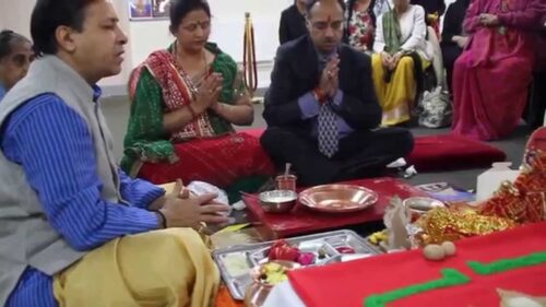 Shree Hindu Temple Navratri 2015 Part 1 Pooja Ceremoney