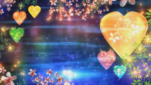 4K Heart & Flowers Traditional Hindu Colorful Florish Love HD Background Animation