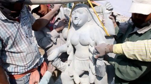 Fixing A Granite Goddess Kali And Marble Lord Shiva Statue || Lord Shiva fell at Goddess Kali's feet