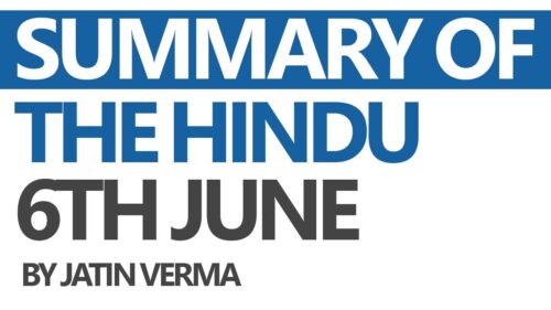 (Hindi) The Hindu - Daily News Analysis for 6th June 2017