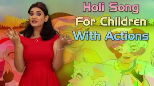 Holi Song For Children in English | Holi Song With Actions For Kids | Holi Celebration Songs