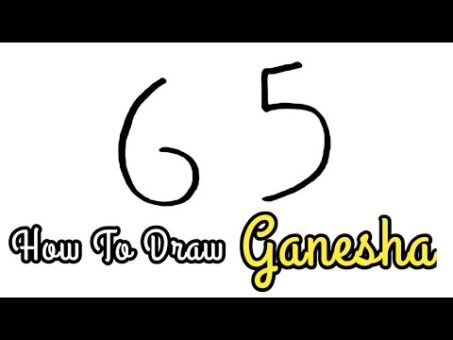 How To Draw God Ganesh From 65 Number Step By Stey