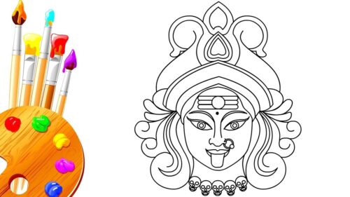 Navratri and Dussehra festival coloring pages – family holiday.net/guide to  family holidays on the internet
