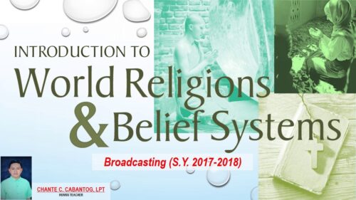 Intro to World Religions and Belief Systems Broadcasting (HINDUISM XI-HUMSS B, S.Y. 2017-2018)