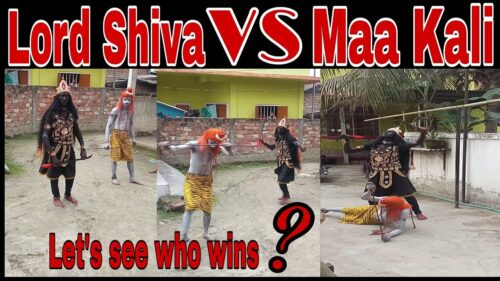 Lord Shiva and Goddess Kali fighting drama