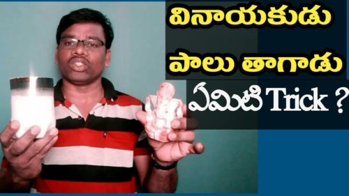 Telugu tricks/God Ganesh drink milk funny trick