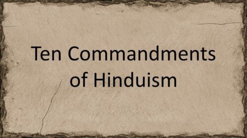 Ten Commandments Of Hinduism