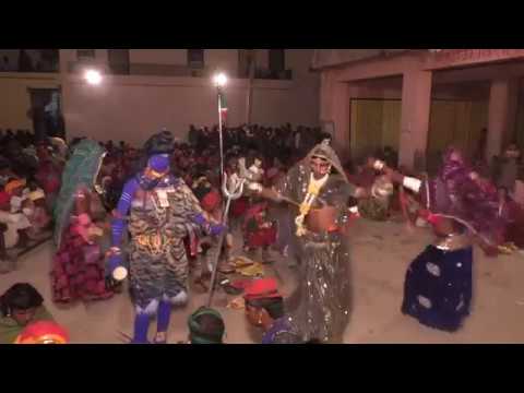 indian gods shiva and parvati weeding procession , with ghost dance/Rajasthani  old bhagan