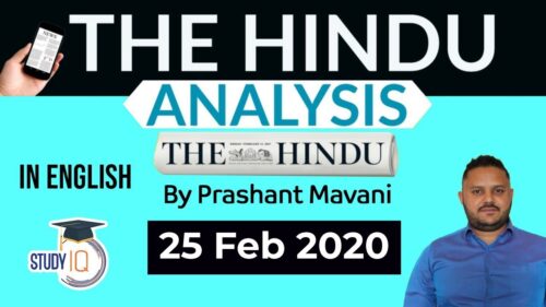 English 25 February 2020 - The Hindu Editorial News Paper Analysis [UPSC/SSC/IBPS] Current Affairs