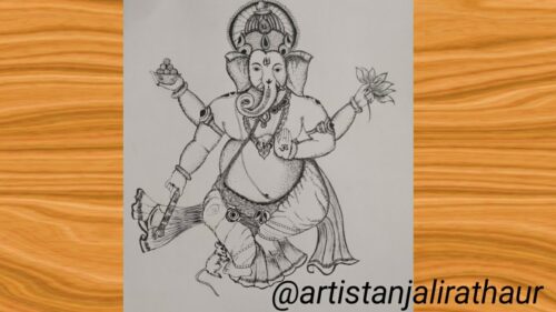Ganesh Chaturthi drawing ! How to draw god ganesh step by step # ganpati bappa drawing