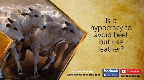 Is it hypocracy to avoid beef but use leather? Jay Lakhani| Hindu Academy |