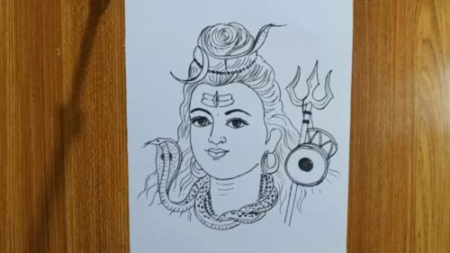 how to draw lord shiva for charak puja special,shiv thakur line drawing,how to draw om namh shivaya