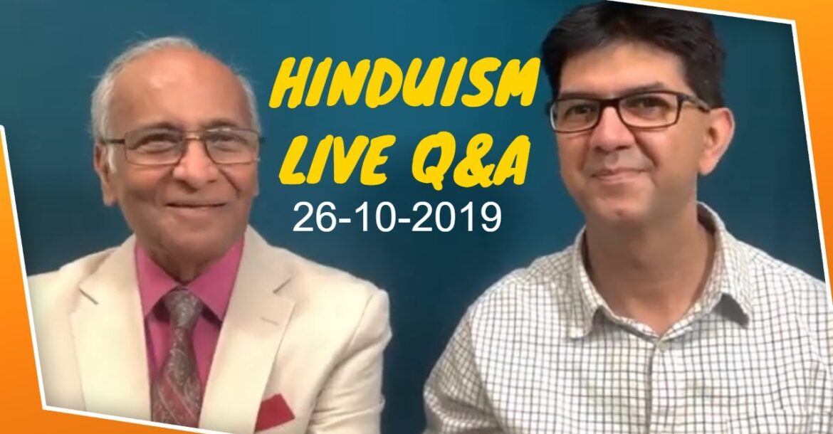 Live q and a on Hinduism Oct 26