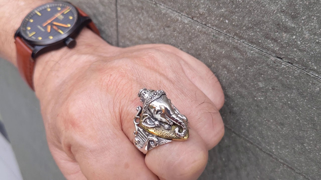 Sterling Silver Hindu God Ganesh Ring