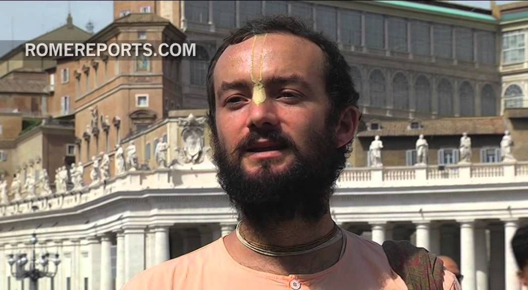What are three Hare Krishna doing at the Vatican?