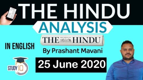 English 25 June 2020 - The Hindu Editorial News Paper Analysis [UPSC/SSC/IBPS] Current Affairs