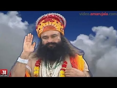 Gurmeet ram rahim wearing god Vishnu costume in Video
