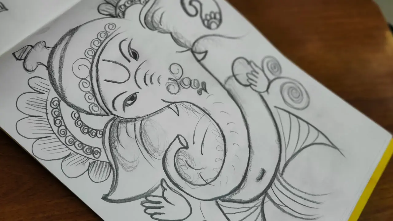 Ganesh Chaturthi Special Drawing / God Ganesha Drawing for beginners / Easy  vinayagar drawing - YouTube