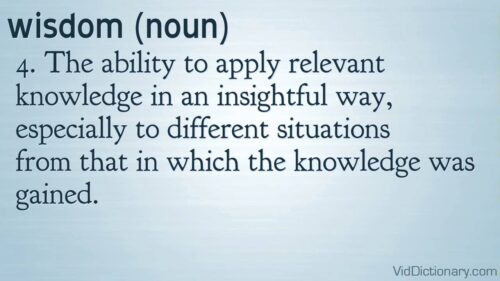 wisdom - definition