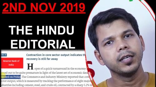 2nd NOV 2019 THE HINDU EDITORIAL