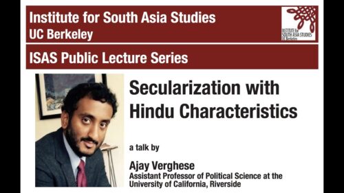 Ajay Verghese | Secularization with Hindu Characteristics