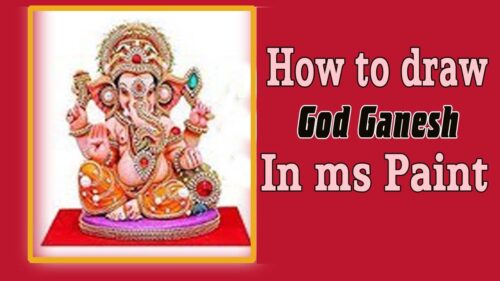 How to draw God Ganesh in ms paint