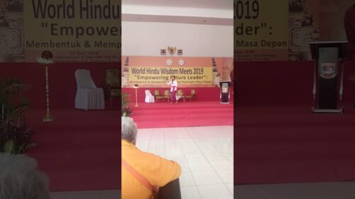Lomba Bercerita menggunakan Bahasa Sanskerta dalan World Hindu Wisdom Meets 2019
