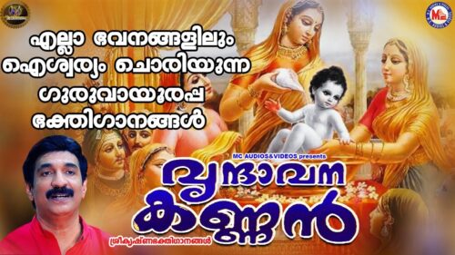 വൃന്ദാവന കണ്ണൻ | ഗുരുവായൂരപ്പ ഭക്തിഗാനങ്ങൾ | Hindu Devotional Songs Malayalam | SreeKrishna Songs |