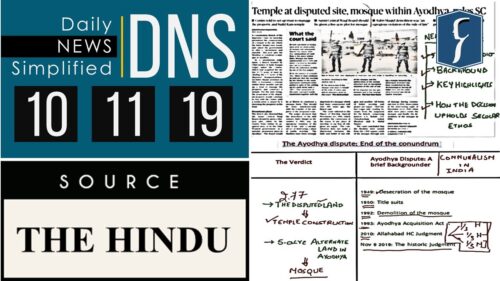 Daily News Simplified 10-11-19 (The Hindu Newspaper - Current Affairs - Analysis for UPSC/IAS Exam)