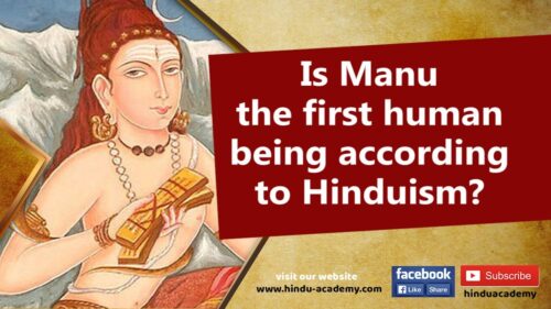 Is Manu the first human being according to Hinduism