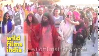 Sri Prem Baba ji celebrates Holi in India