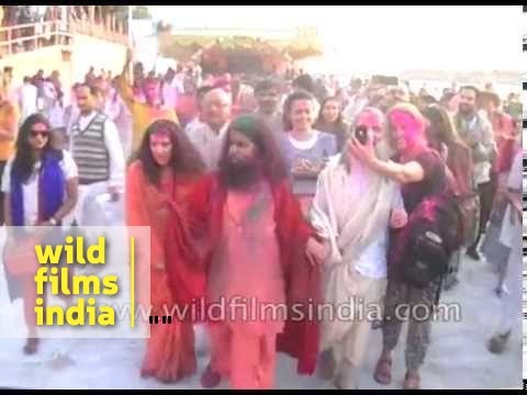 Sri Prem Baba ji celebrates Holi in India