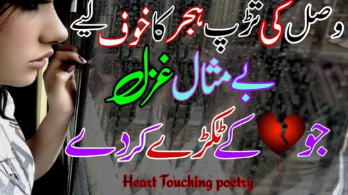 Tuching heart ghazal in urdu |Amezing urdu/Hindu ghazal collection |Aasi poetry